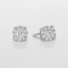 white gold and diamonds earrings