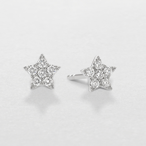 white gold and diamonds earrings
