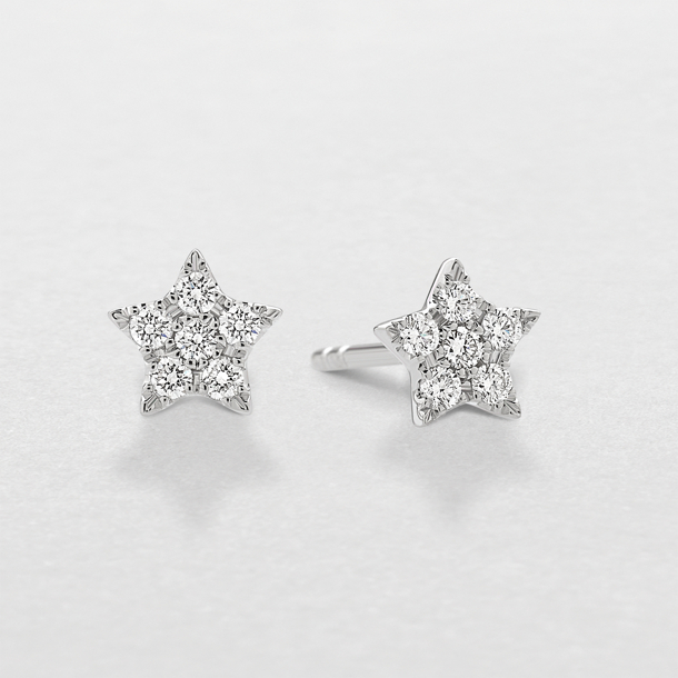 orecchini in oro bianco e diamanti