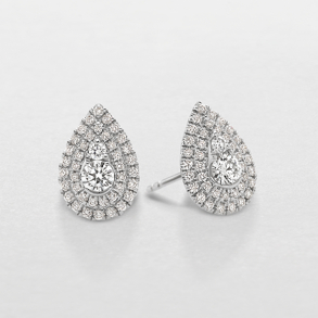 white gold and diamonds earrings
