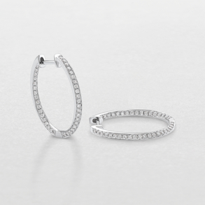white gold and diamonds earrings