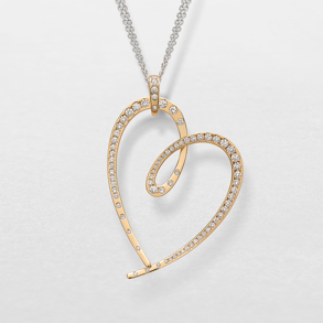 girocollo in oro rosa e diamanti