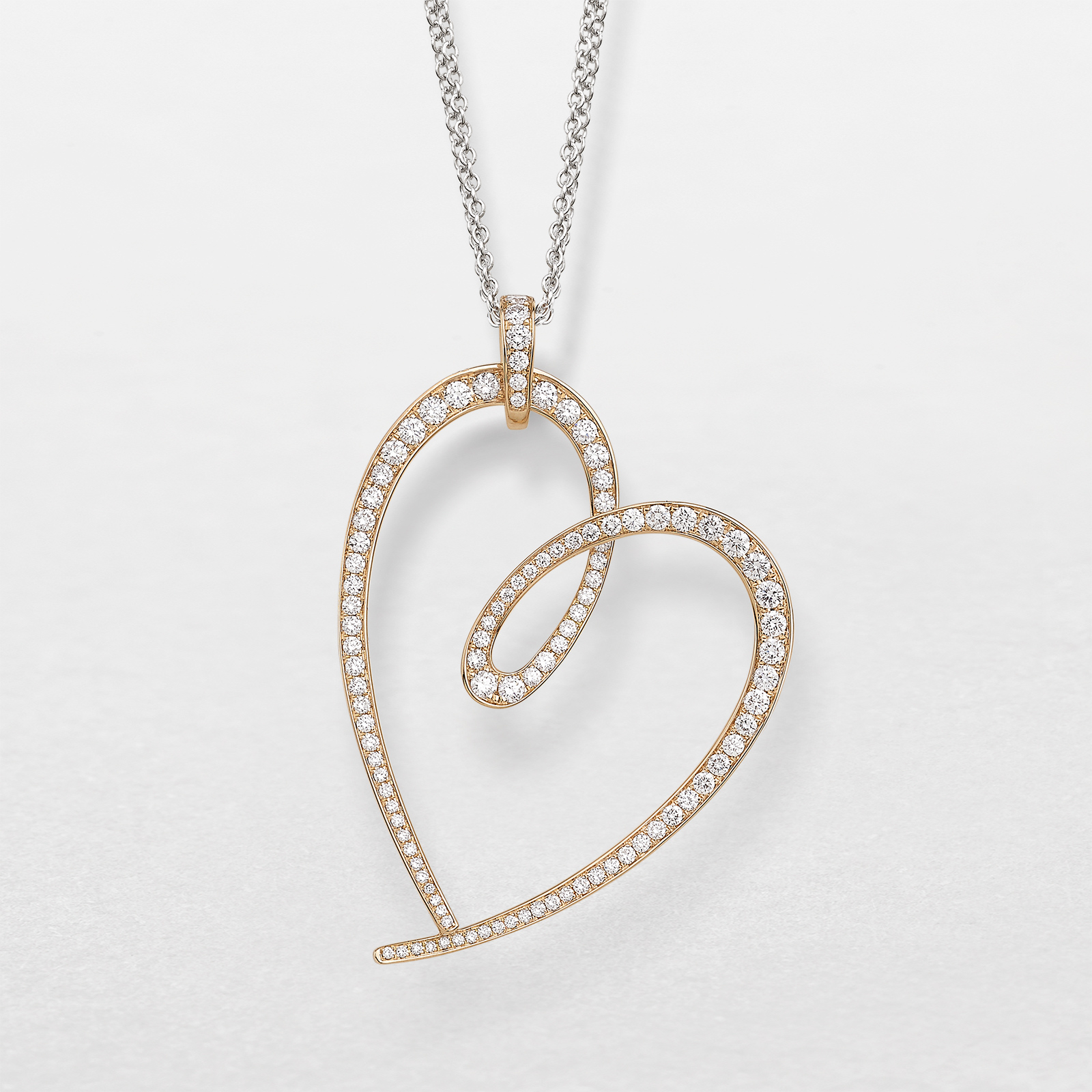 rose gold and diamonds necklace