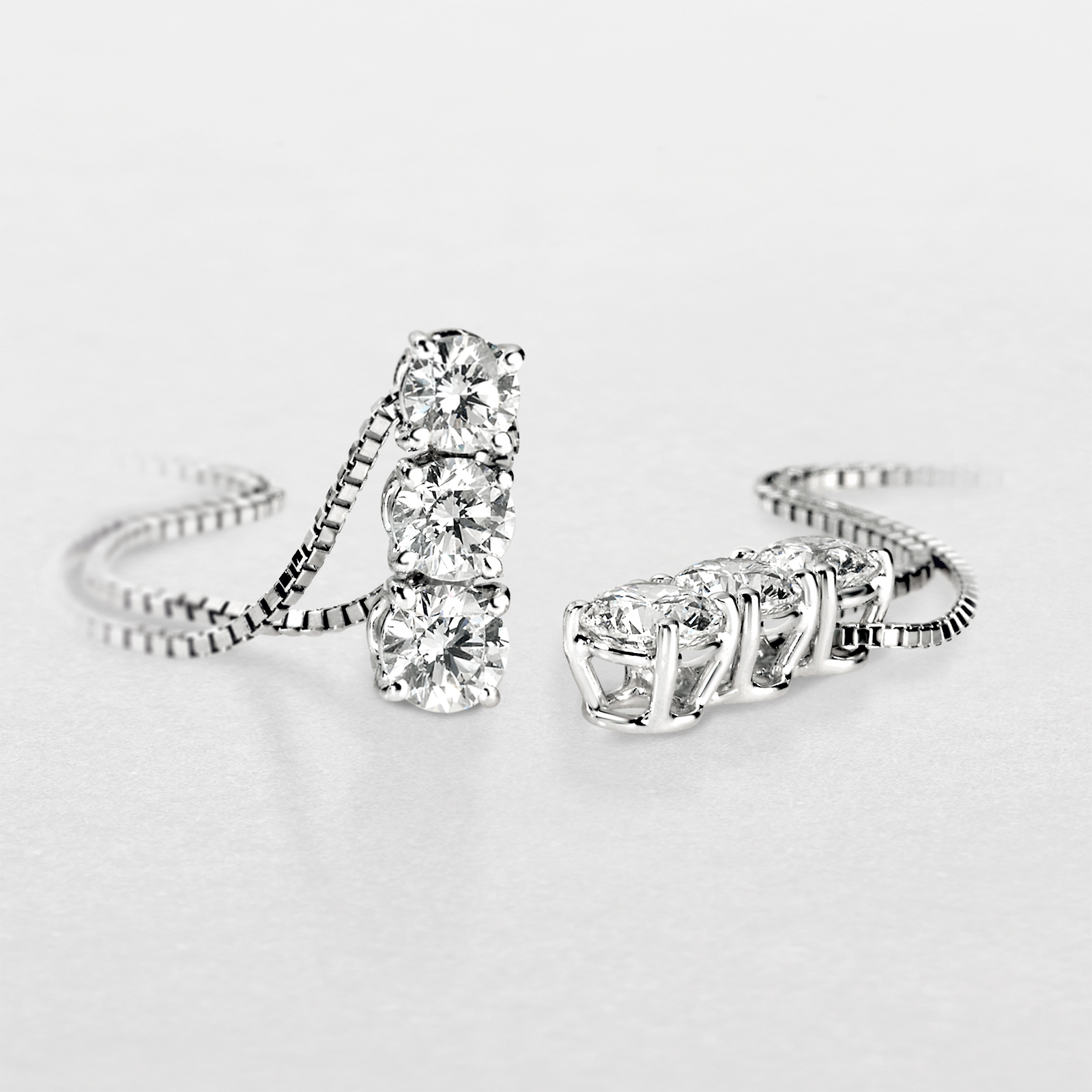 girocollo in oro bianco e diamanti