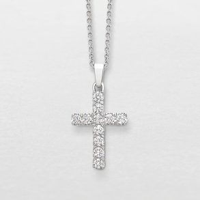 girocollo in oro bianco e diamanti