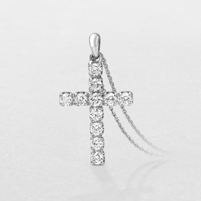 girocollo in oro bianco e diamanti