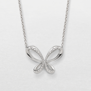 white gold and diamonds necklace