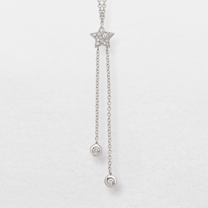white gold and diamonds necklace