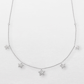 white gold and diamonds necklace
