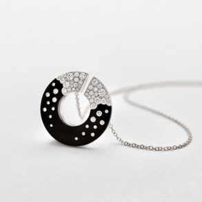 girocollo in oro bianco e diamanti