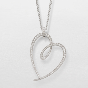 white gold and diamonds necklace