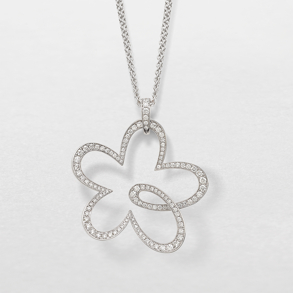 girocollo in oro bianco e diamanti