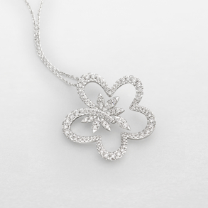 white gold and diamonds necklace