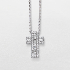 white gold and diamonds necklace