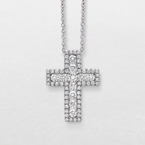 white gold and diamonds necklace