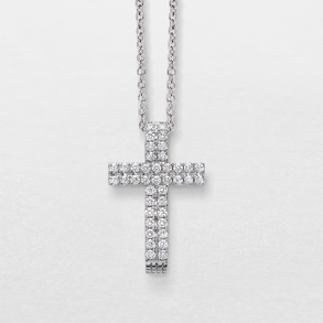 white gold and diamonds necklace