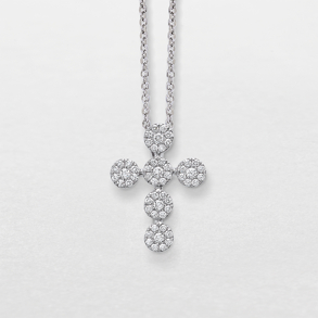 girocollo in oro bianco e diamanti 