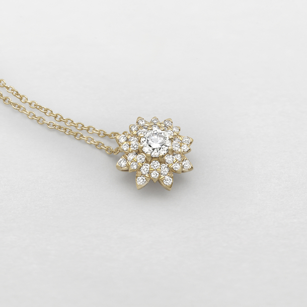 rose gold and diamonds necklace