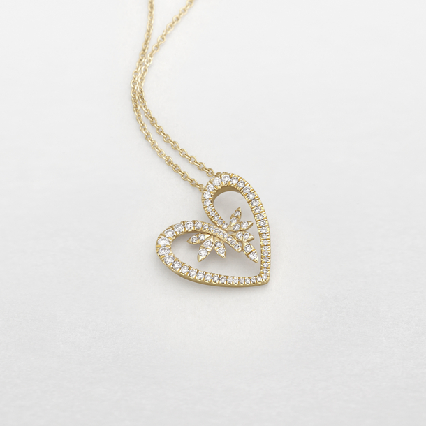 rose gold and diamonds necklace
