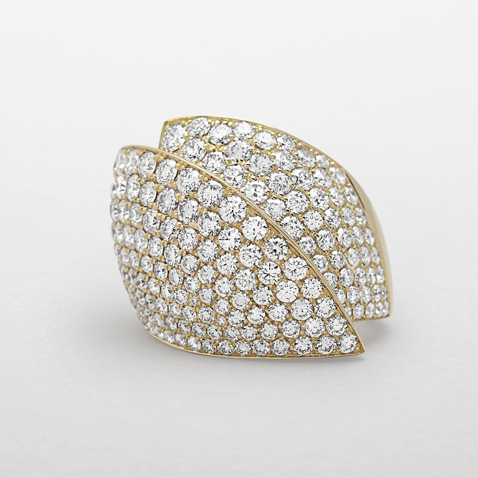 anello in oro rosa e diamanti