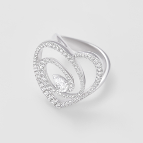 anello in oro bianco e diamanti