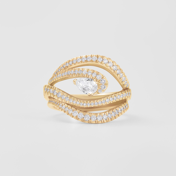 rose gold and diamonds ring