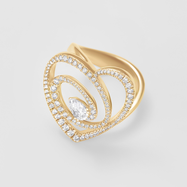 rose gold and diamonds ring