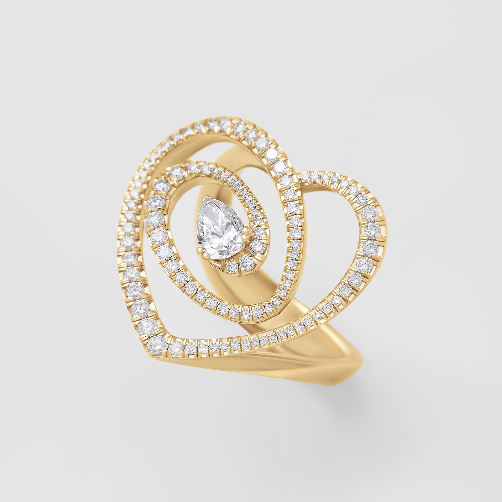 rose gold and diamonds ring