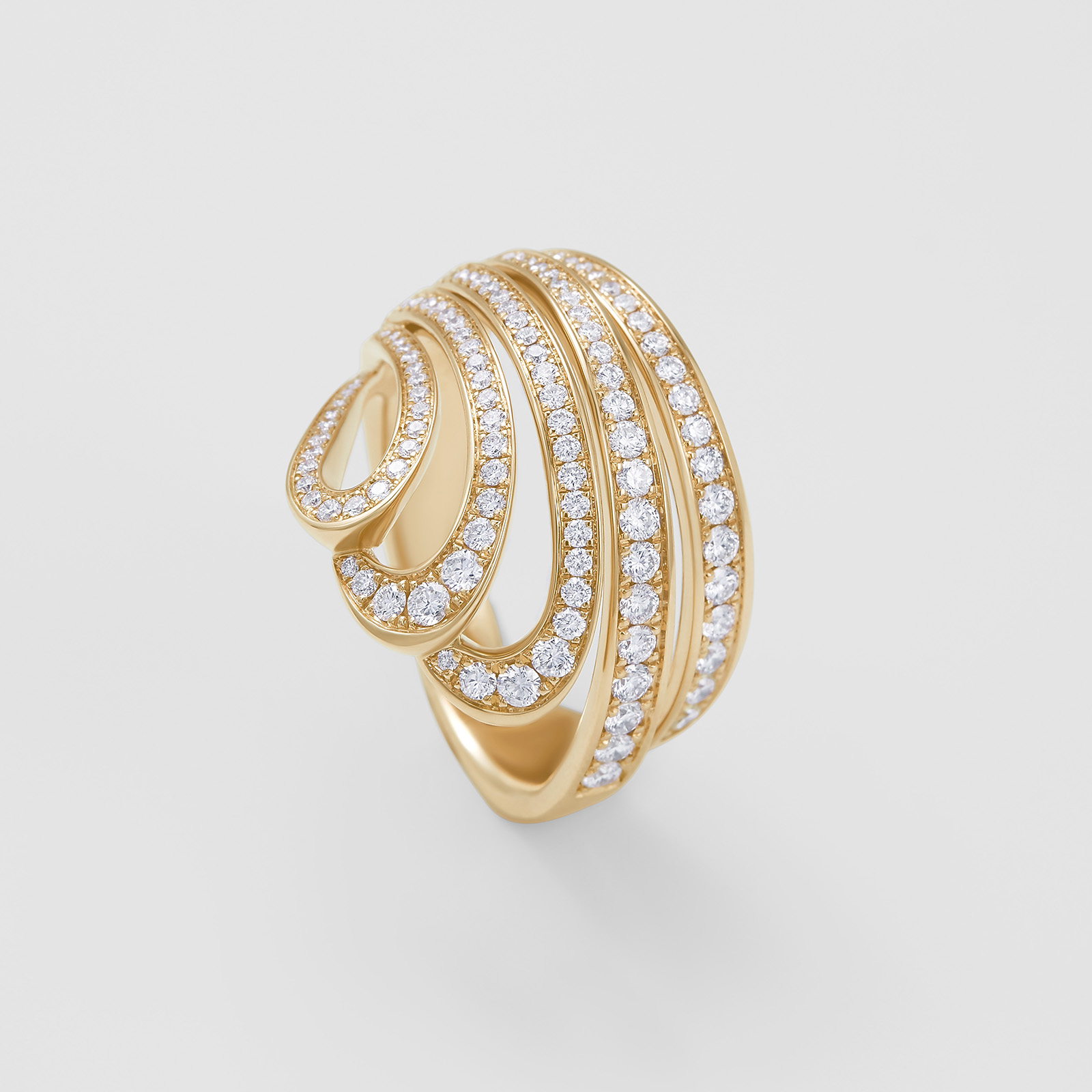 anello in oro rosa e diamanti