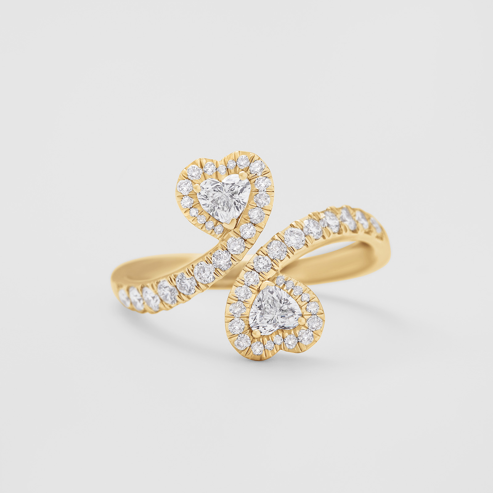 anello in oro rosa e diamanti