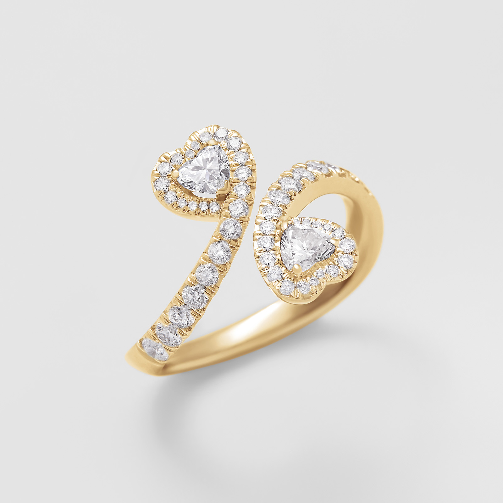 anello in oro rosa e diamanti