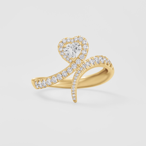 anello in oro rosa e diamanti
