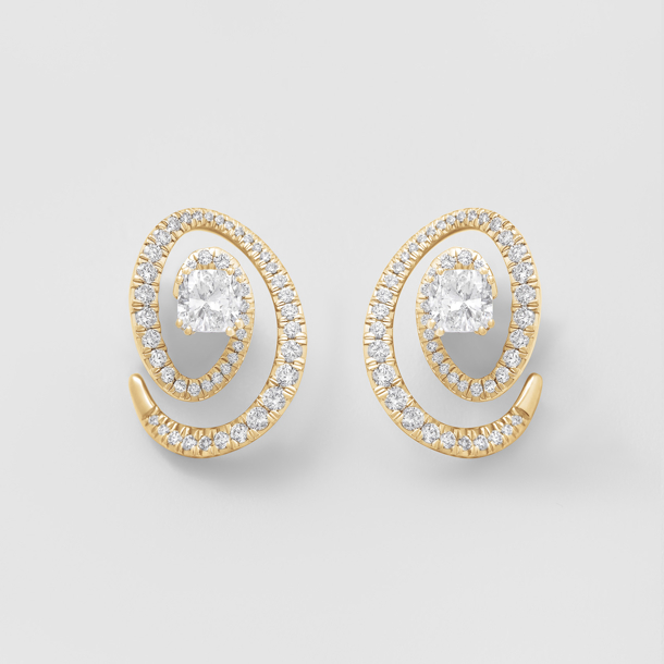 orecchini in oro rosa e diamanti