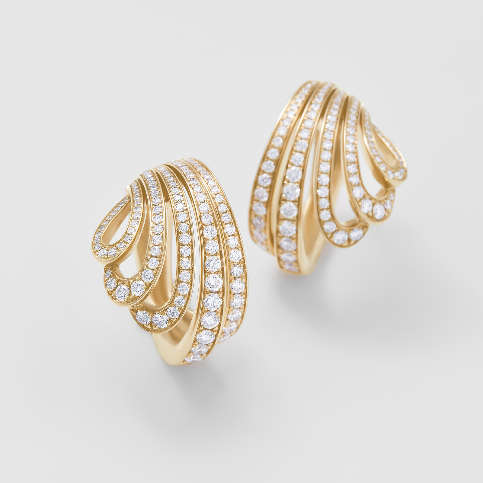 orecchini in oro rosa e diamanti