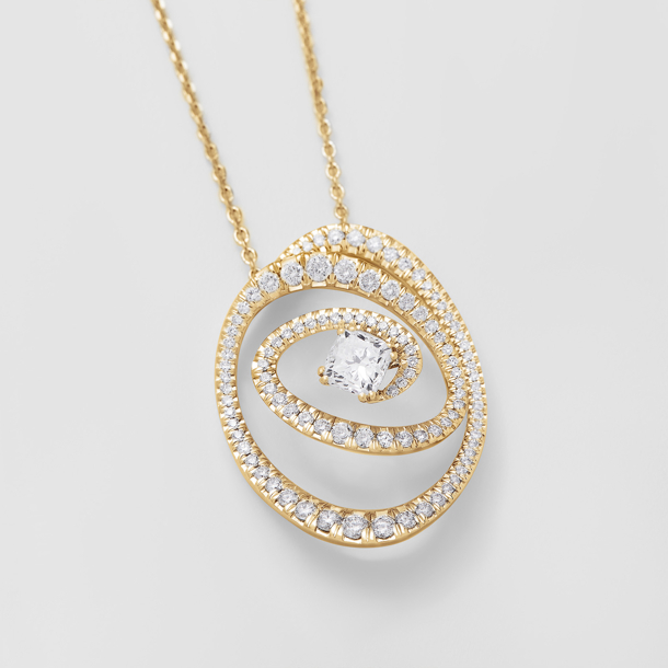 rose gold with diamonds necklace