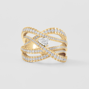 rose gold and diamonds ring