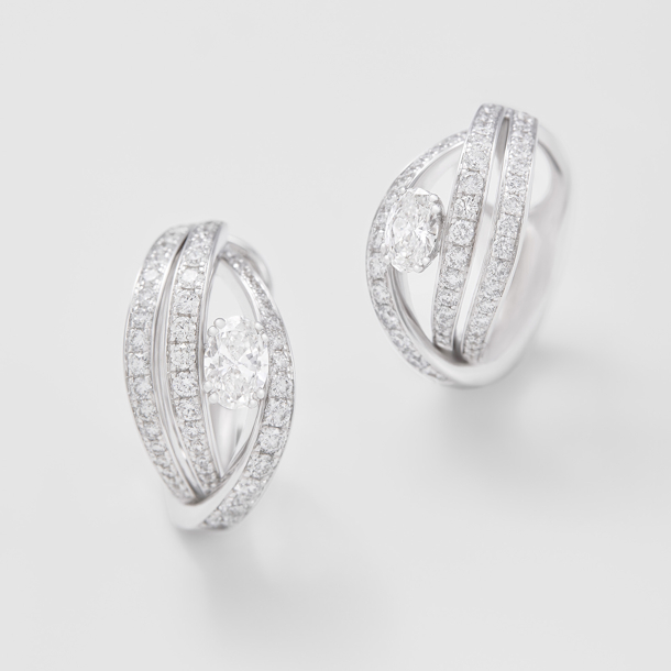 orecchini in oro bianco e diamanti