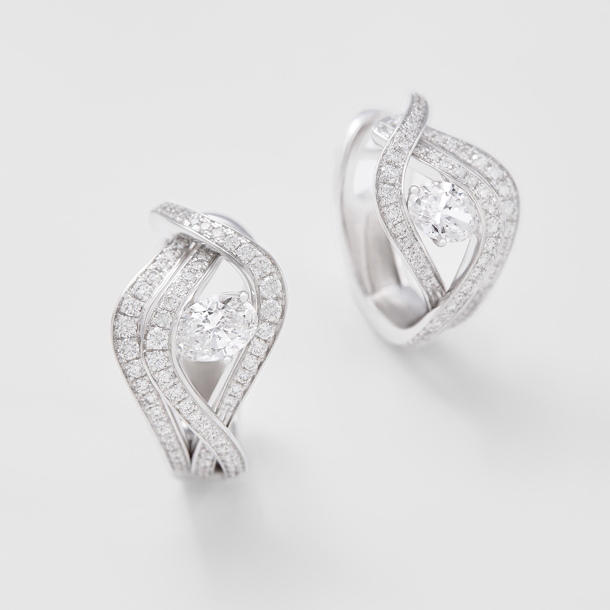 orecchini in oro bianco e diamanti