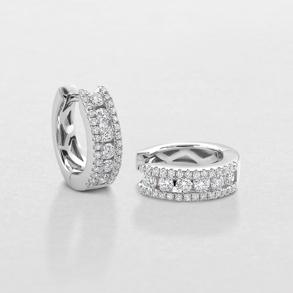 white gold and diamonds earrings