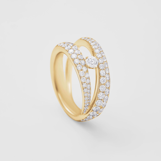 anello in oro rosa e diamanti