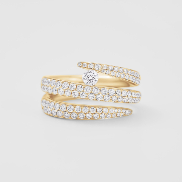 anello in oro rosa e diamanti