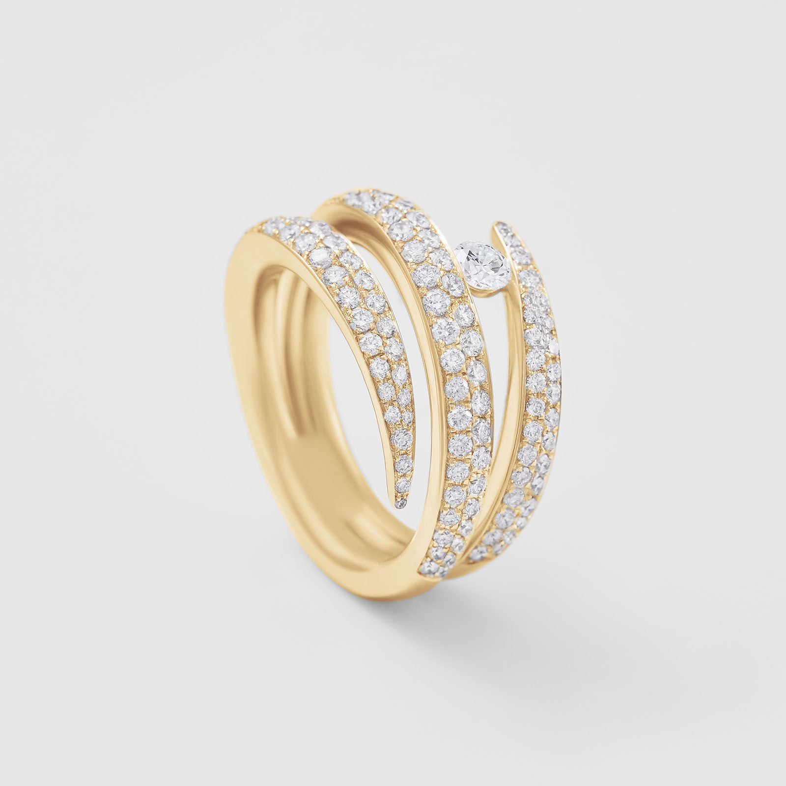 anello in oro rosa e diamanti