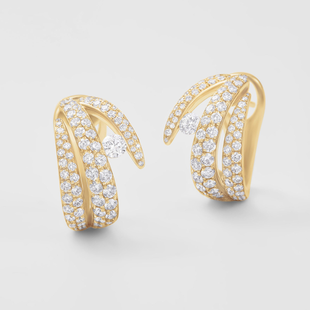 orecchini in oro rosa e diamanti