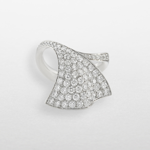 anello in oro bianco e diamanti