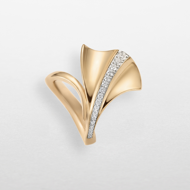 anello in oro rosa, bianco e diamanti