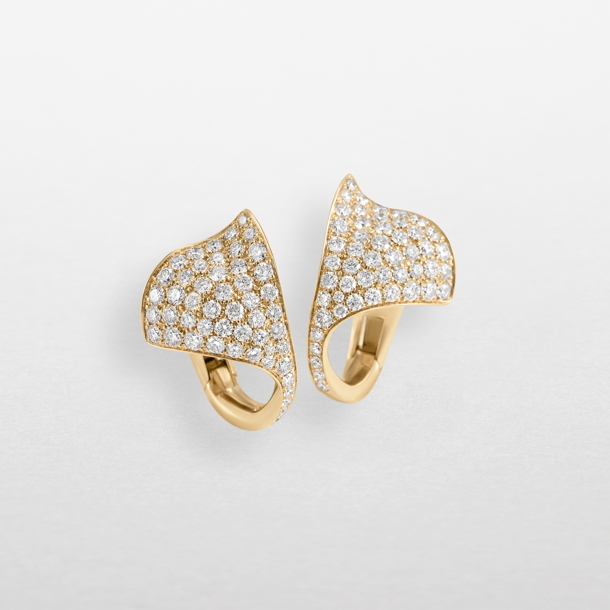 orecchini in oro rosa e diamanti