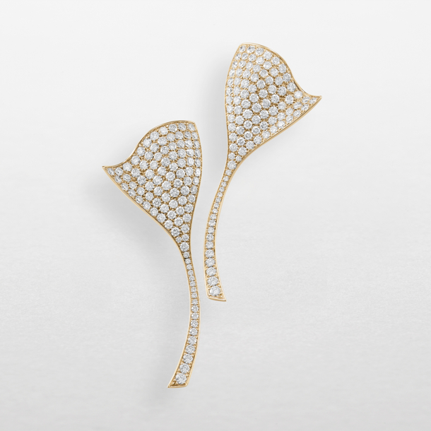 orecchini in oro rosa e diamanti