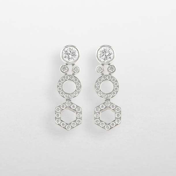 orecchini in oro bianco e diamanti