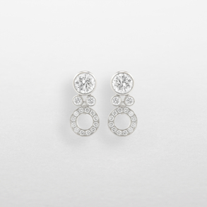 orecchini in oro bianco e diamanti