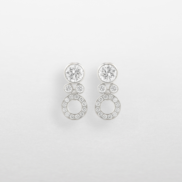 orecchini in oro bianco e diamanti